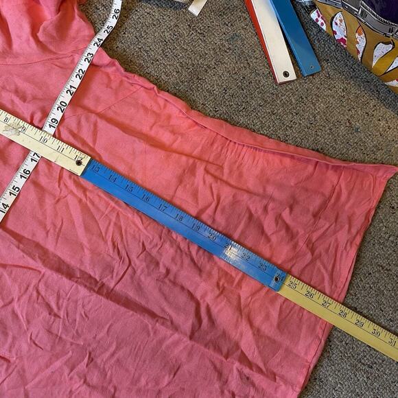 Saint Tropez West Linen Tunic Top Women 3X Coral Pink Casual Coastal Largenlook - Picture 2 of 8